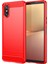 Sony Xperia 10 Vı Kılıf Parmak Izi Önleyici Karbon Fiber Doku Tpu Kapak-Kırmızı (Yurt Dışından) 1