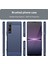 Sony Xperia 1 V Fırçalanmış Telefon Kılıfı Karbon Fiber Doku Telefon Kabuğu Cep Telefonu Kapağı-Mavi (Yurt Dışından) 3