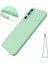 Sony Xperia 1 V Yumuşak Astarlı Sıvı Silikon Telefon Kılıfı Darbeye Dayanıklı Kılıf Askılı-Yeşil (Yurt Dışından) 1