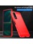 1.8mm Fırçalanmış Yüzey Tpu Kılıf Karbon Fiber Doku Telefon Arka Koruyucu Kapak Sony Xperia 5 Iıı 5g-Kırmızı (Yurt Dışından) 5