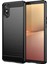 Sony Xperia 10 Vı Kılıf Parmak Izi Önleyici Karbon Fiber Doku Tpu Kapak-Siyah (Yurt Dışından) 1