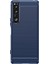 Sony Xperia 1 Iv Karbon Fiber Doku Parmak Izi Olmayan Telefon Kılıfı Fırçalanmış Tpu Arka Kapak-Mavi (Yurt Dışından) 2