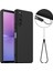 Sony Xperia 10 V Kılıfı Magsafe Sıvı Silikon Telefon Kılıfı ile Uyumlu Kordonlu-Siyah (Yurt Dışından) 1