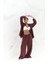 Orchidea Oversize Bordo Keten Gömlek Takım 6