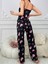 Kadın Baskılı Desenli Gecelik Askılı Pijama Takımı Love 2