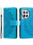 Oneplus 12 5g Manyetik Telefon Kılıfı Mandala Çiçek Baskılı Pu Deri + Tpu Kapak-Mavi (Yurt Dışından) 1