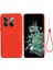 Oneplus 10T 5g/ace Pro 5g Sıvı Silikon Darbeye Dayanıklı Koruyucu Telefon Kılıfı Yumuşak Elyaf Astarlı Çizilmez Kılıf Kayışlı-Kırmızı (Yurt Dışından) 1
