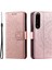 Sony Xperia 1 Vı Deri Kılıf Mandala Çiçek Baskılı Folio Telefon Kılıfı-Gül Altını (Yurt Dışından) 1