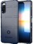 Darbeye Dayanıklı Sağlam Kare Izgara Doku Tpu Telefon Kılıfı Sony Xperia 10 Iıı 5g/xperia 10 Iıı Lite-Mavi (Yurt Dışından) 1