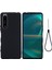 Sony Xperia 1 Iv 5g Hafif Düşmeye Karşı Sıvı Silikon Telefon Kılıfı Yumuşak Mikrofiber Astar Yastık Çizilmeye Kılıfı-Siyah (Yurt Dışından) 1