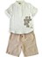 Erkek Çocuk Müslin Gömlek ve Keten Şort Takım - Yazlık 3
