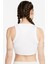Sportswear Essential Rib Cropped Women's Tight Fit Tank Top Kadın Dar Kesim Crop Atlet Beyaz 2