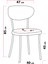 Elegant Modeli Yuvarlak Mutfak Masa Sandalye Takımı 4 Sandalye 1 Siyah Mermer Desen Masa 90X90 Keten Kumaş 6