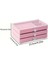 Kadife 3 Çekmeceli Takı Kutusu Organizer, Şeffaf, 13X23X10 Cm, Pembe 6