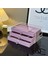 Kadife 3 Çekmeceli Takı Kutusu Organizer, Şeffaf, 13X23X10 Cm, Pembe 7
