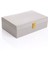 Kadife Takı Organizer, Aynalı Bej Mücevher Kutusu, 25X16X7 cm 5