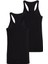 Tender Cotton 2'li Sporcu Siyah Atlet 9676 2