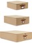 3'lü Jüt Baza Altı Valiz Düzenleyici Destekli Kutu Hurç 31 x 38 x 12 + 45 x 55 x 18 + 55 x 70 x 18 cm 2