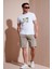 Streç Pamuklu Regular Fit Normal Bel Kargo Cepli Şort Erkek Şort 4510S79MILAN 3