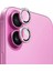 Iphone 16 ve 16 Plus Pembe (Pink) Uyumlu Taşlı Kamera Lens Koruyucu Cam 1