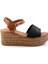 Siyah Leather Kadın Sandalet K05197004003 1