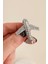 Gümüş Rengi Taş Detay Uçak Broş (4cm) 1
