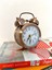 Fosforlu Işıklı Metal Çift Çanlı Masa Saati, 8 cm Çap 2