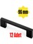Nazan Siyah Mobilya Dolap Çekmece Kulpu 96MM 1 Pkt (12 Adet) 1