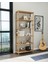 Rosa 6 Raflı Kitaplık – MDF Lam Gövde, Ahşap Ayaklı – 174x80x30 cm | Modern ve Minimalist Raflı Kitaplık 4