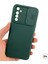 Realme 6 Uyumlu Kamera Sürgülü Mat Silikon Kılıf 3