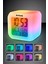 Renkli Rgb LED Dijital Saat, Sıcaklık ve Tarih Gösterge, Dekoratif Tasarım 1