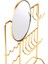 Sarı Metal Aynalı Takı Askısı, 19,5X27X10 Cm, Şık ve Kullanışlı Dekoratif Ürün 5