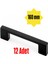 Nazan Siyah Mobilya Dolap Çekmece Kulpu 160 mm 1 Pkt (12 Adet) 1