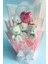 Premium Yumoş Beyaz Ayıcıklı, Kalp Balonlu Pembe Peluş Ayıcık Buketi 2