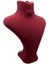 Bordo Süet Kumaş Takım Mankeni, Kolye, Küpe, Yüzük Sergileme Standı 3