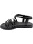 Jossely | Kadın Arkası Lastikli Düz Sandalet - Siyah - 38 2