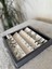Yerli Süet Organizer, Antrasit/krem, 17X17 Cm, 16 Çiftli, Şık ve Fonksiyonel Tasarım 6