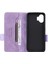 Hiçbir Şey Için Telefon(2)Donanım Dekor Flip Folio Kapak Pu Deri Stand Cüzdan Telefon Kılıfı-Mor (Yurt Dışından) 4