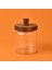 Kapaklı Cam Kavanoz - Açık Kahverengi / Şeffaf - 450 ml 4