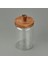 Kapaklı Cam Kavanoz - Kahverengi / Şeffaf - 700 ml 3
