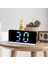 Renkli LED Ekranlı, Ses Kontrollü Masaüstü Saat, Alarm, Takvim ve Sıcaklık Ölçer 3