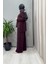 Omuz Düğme Detaylı Bluz Bordo T25Y-6067 2
