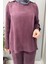 Omuz Düğme Detaylı Bluz Bordo T25Y-6067 4