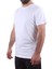 2300 Beyaz Günlük Pamuklu Basıc Bisiklet Yaka Erkek Tişört 3