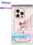 iPhone 16 Pro Uyumlu 3D Gözlük Zincir White Kedi Nakış İşlemeli Kabartmalı Cool Glasses Kılıf 8