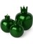 Metalik Yeşil Nar Mum Seti, Yılbaşı Dekorasyonu, 3'lü, 7-10 cm 1