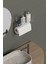 Yapışkanlı Raflı Rulo Havluluk Havlu Kağıtlık Banyo Mutfak Düzenleyici Raf Krom Gümüş 4