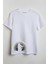 Korsan Gemisi Baskılı Unisex T-Shirt Beyaz 1