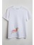 Renkli Denizanası Baskılı Unisex T-Shirt Beyaz 1