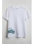 Motorlu Baskılı Unisex T-Shirt Beyaz 1